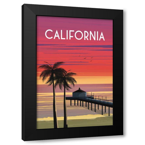 California Black Modern Wood Framed Art Print by Escalante, Omar