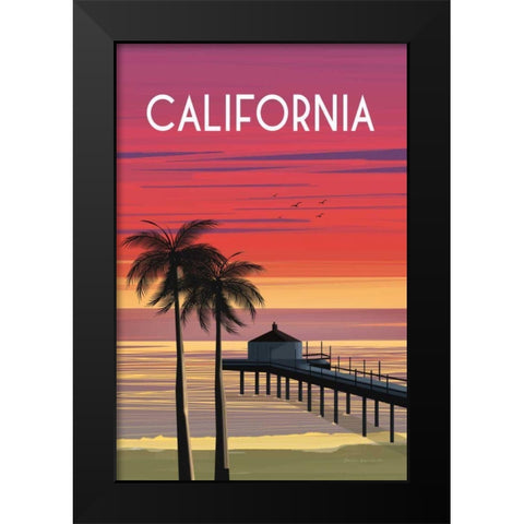 California Black Modern Wood Framed Art Print by Escalante, Omar