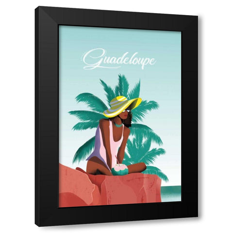 Guadalupe Black Modern Wood Framed Art Print with Double Matting by Escalante, Omar