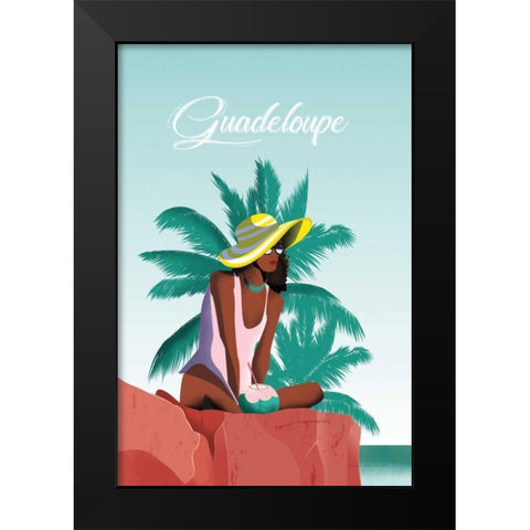 Guadalupe Black Modern Wood Framed Art Print by Escalante, Omar