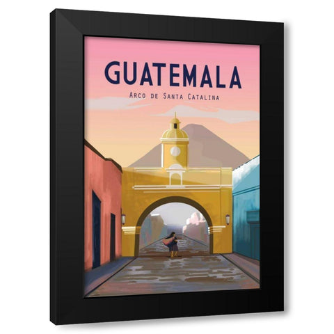 Guatemala Black Modern Wood Framed Art Print by Escalante, Omar