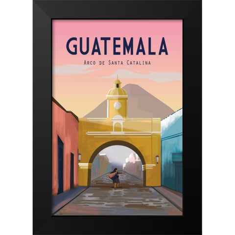 Guatemala Black Modern Wood Framed Art Print by Escalante, Omar