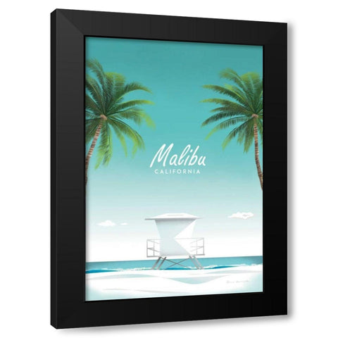 Malibu Black Modern Wood Framed Art Print by Escalante, Omar