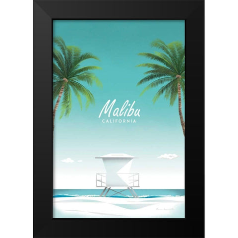 Malibu Black Modern Wood Framed Art Print by Escalante, Omar