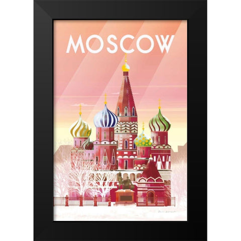 Moscow Black Modern Wood Framed Art Print by Escalante, Omar