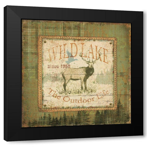 Outdoor Life I Black Modern Wood Framed Art Print by Pela