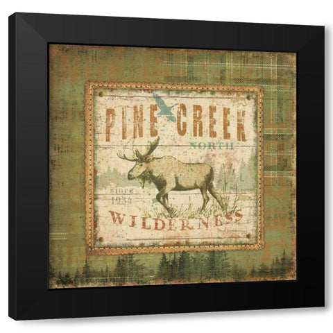 Outdoor Life II Black Modern Wood Framed Art Print with Double Matting by Pela