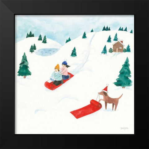 Winter Scene IV Black Modern Wood Framed Art Print by Jackson, Jenaya
