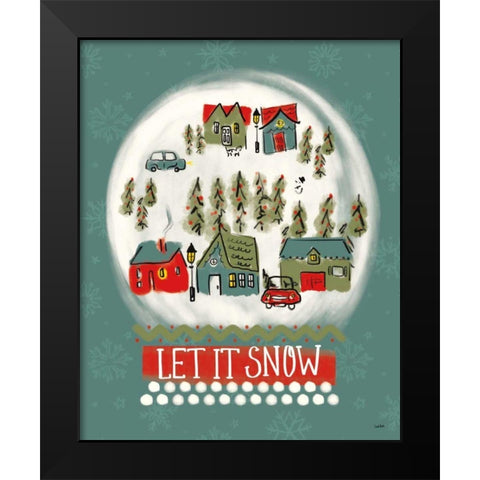 Winter Village III Black Modern Wood Framed Art Print by York, Leah