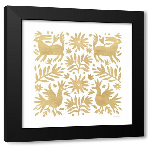 Otomi Elegance I Black Modern Wood Framed Art Print by Green, Nancy