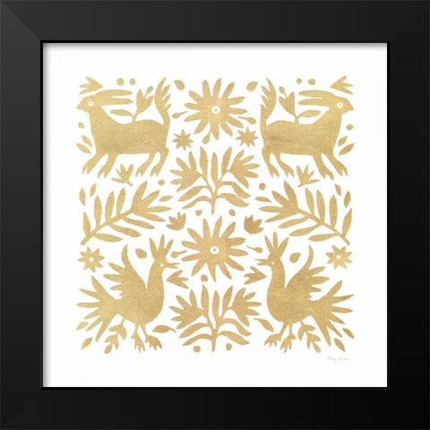 Otomi Elegance I Black Modern Wood Framed Art Print by Green, Nancy