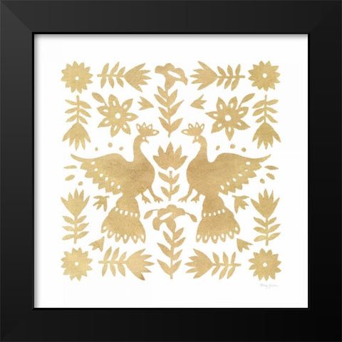 Otomi Elegance II Black Modern Wood Framed Art Print by Green, Nancy