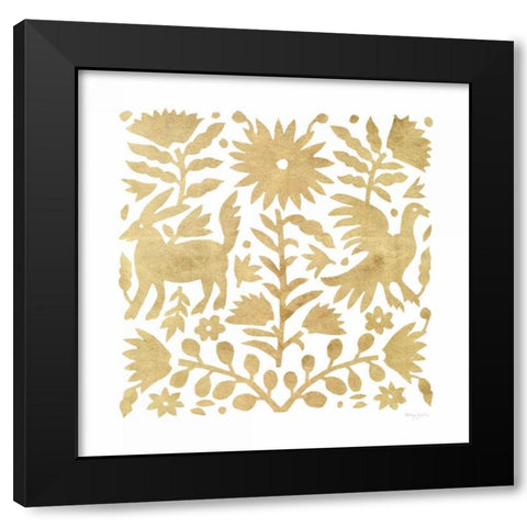 Otomi Elegance III Black Modern Wood Framed Art Print by Green, Nancy