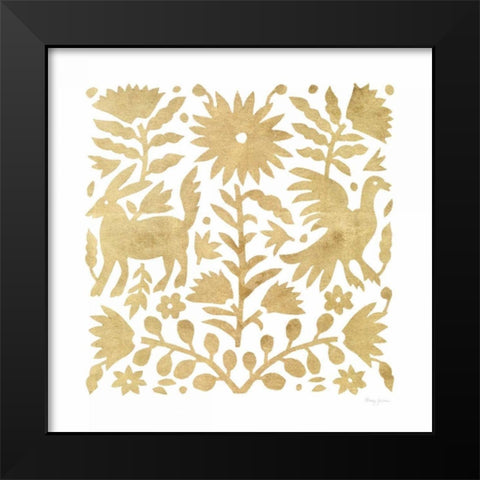 Otomi Elegance III Black Modern Wood Framed Art Print by Green, Nancy