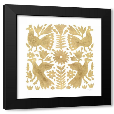 Otomi Elegance IV Black Modern Wood Framed Art Print with Double Matting by Green, Nancy