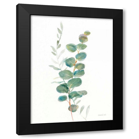 Greenery III Black Modern Wood Framed Art Print by Nai, Danhui