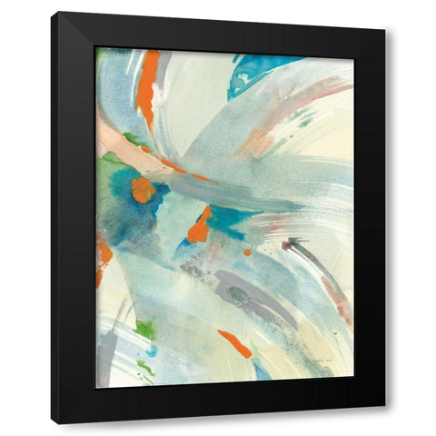 Spontaneous I Black Modern Wood Framed Art Print with Double Matting by Nai, Danhui