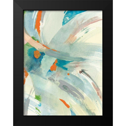 Spontaneous I Black Modern Wood Framed Art Print by Nai, Danhui