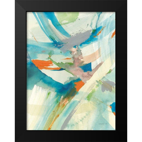 Spontaneous II Black Modern Wood Framed Art Print by Nai, Danhui