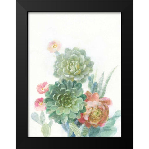 Pastel Desert I Black Modern Wood Framed Art Print by Nai, Danhui