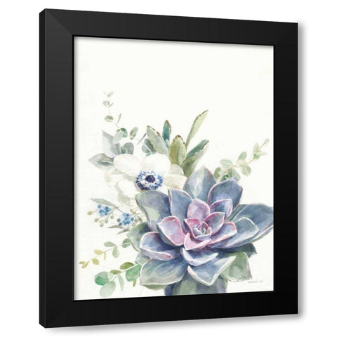 Desert Bouquet I Black Modern Wood Framed Art Print by Nai, Danhui