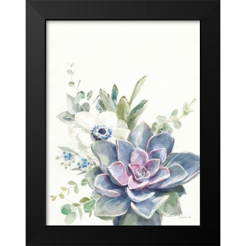 Desert Bouquet I Black Modern Wood Framed Art Print by Nai, Danhui