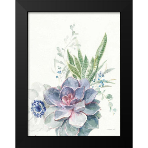 Desert Bouquet II Black Modern Wood Framed Art Print by Nai, Danhui