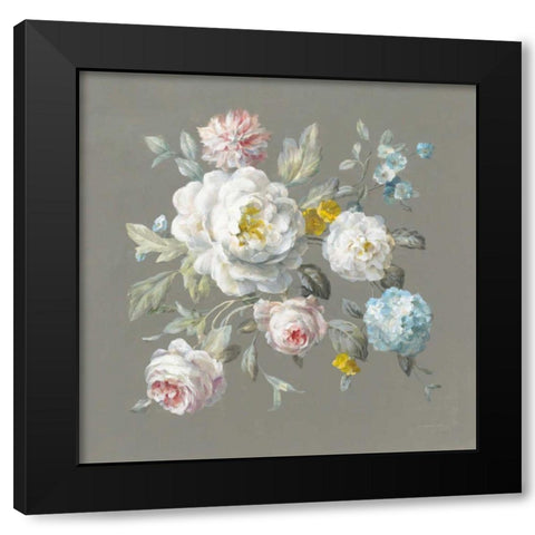 Summer Beauties Black Modern Wood Framed Art Print with Double Matting by Nai, Danhui