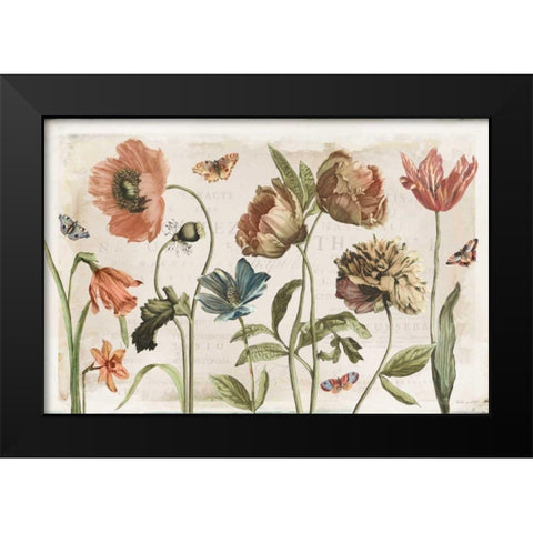 Antiquarian Blooms I Black Modern Wood Framed Art Print by Pertiet, Katie