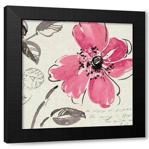 Windy I Black Modern Wood Framed Art Print by Pela Studio