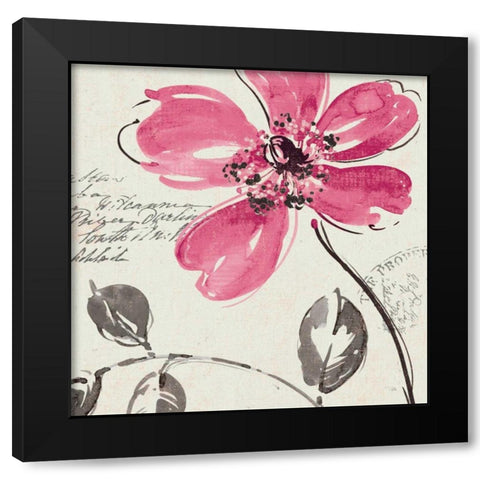 Windy II Black Modern Wood Framed Art Print with Double Matting by Pela Studio