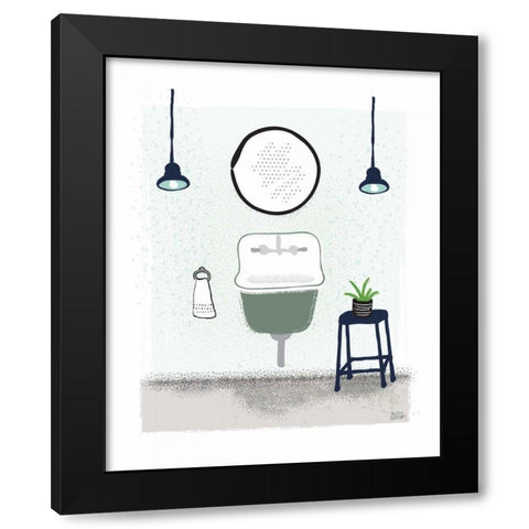Bold Bath II BG Black Modern Wood Framed Art Print by Averinos, Melissa
