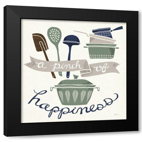 A Pinch of Happiness Winter Black Modern Wood Framed Art Print with Double Matting by Urban, Mary