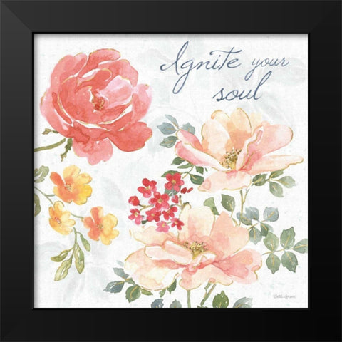 Floral Focus III Black Modern Wood Framed Art Print by Grove, Beth