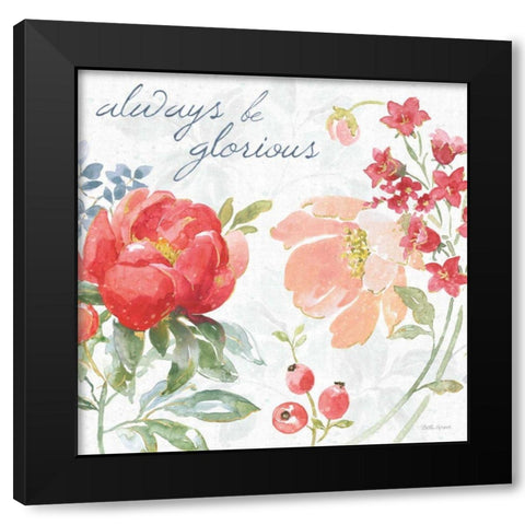 Floral Focus IV Black Modern Wood Framed Art Print by Grove, Beth