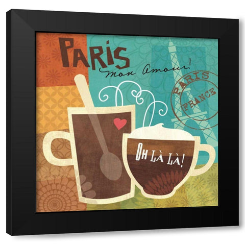 Cup-les I Black Modern Wood Framed Art Print by Charron, Veronique