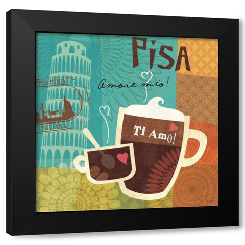 Cup-les II Black Modern Wood Framed Art Print by Charron, Veronique