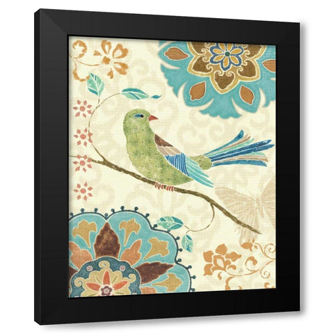 Eastern Tales Birds II Black Modern Wood Framed Art Print with Double Matting by Brissonnet, Daphne