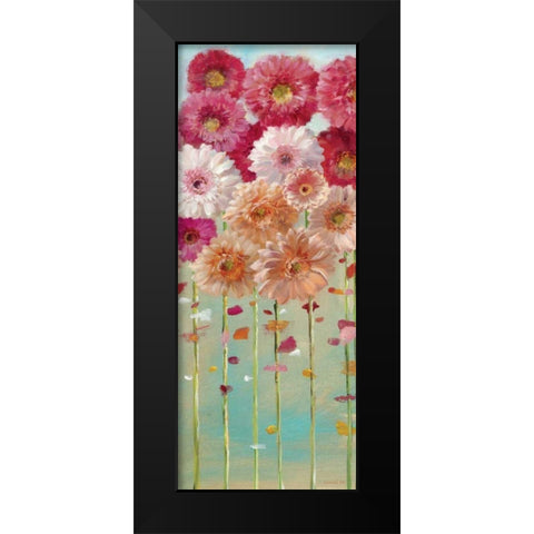 Daisies Spring I Black Modern Wood Framed Art Print by Nai, Danhui