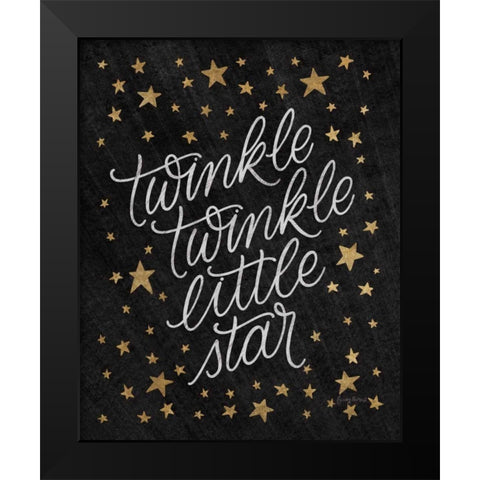 Boho Nursery VIII Black Gold Black Modern Wood Framed Art Print by Thorns, Becky