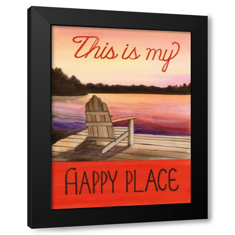This is my Happy Place Black Modern Wood Framed Art Print by McKenna, Kathleen Parr
