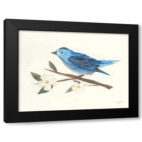 Birds and Blossoms II Black Modern Wood Framed Art Print by Prahl, Courtney