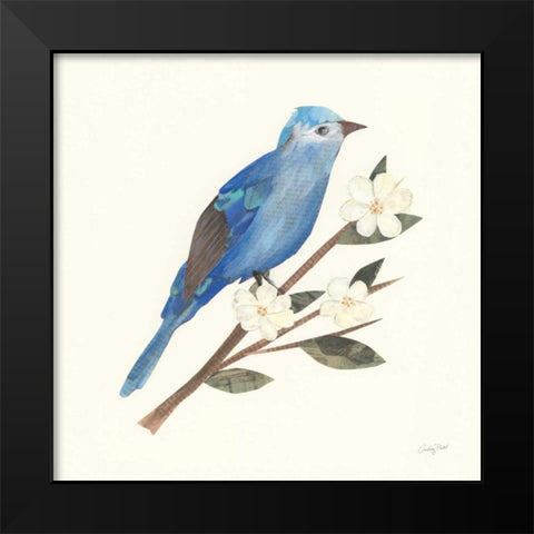 Birds and Blossoms III Black Modern Wood Framed Art Print by Prahl, Courtney
