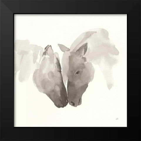 Nuzzling III Black Modern Wood Framed Art Print by Paschke, Chris