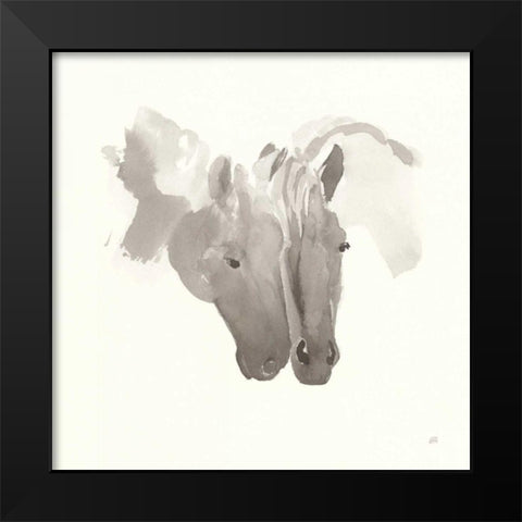 Nuzzling IV Black Modern Wood Framed Art Print by Paschke, Chris