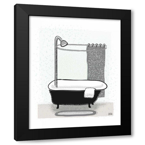 Bold Bath I Neutral Black Modern Wood Framed Art Print with Double Matting by Averinos, Melissa