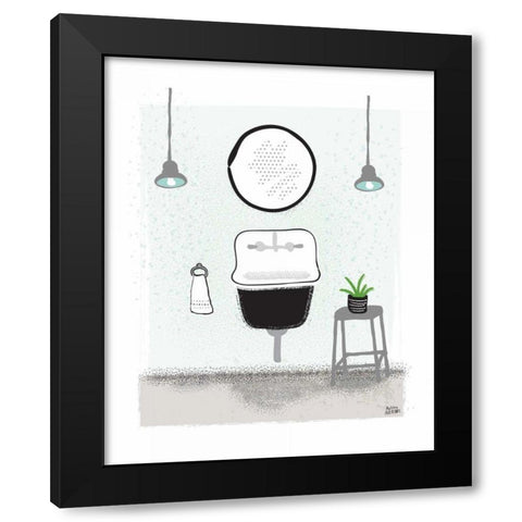 Bold Bath II Neutral Black Modern Wood Framed Art Print with Double Matting by Averinos, Melissa