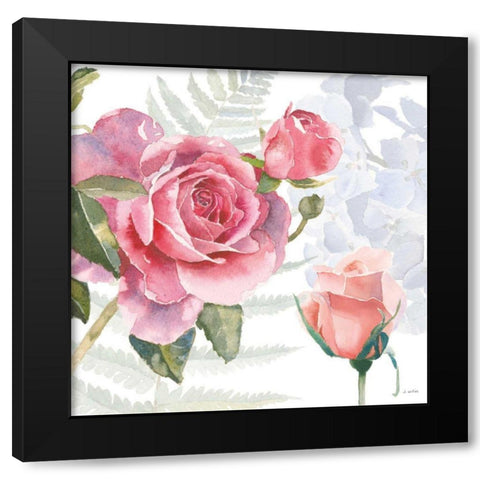 Boho Bouquet V Black Modern Wood Framed Art Print with Double Matting by Wiens, James