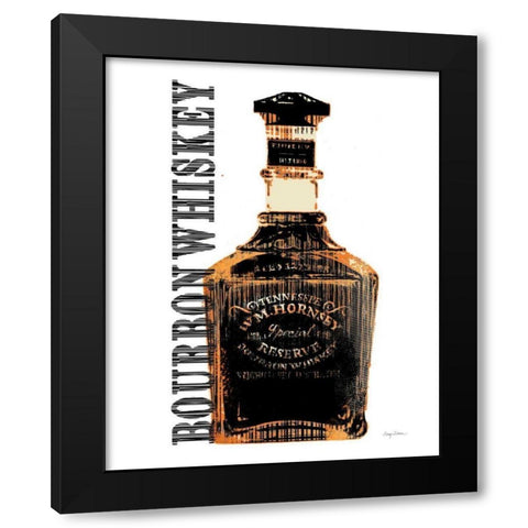 Bourbon Whiskey Black Modern Wood Framed Art Print by Tillmon, Avery