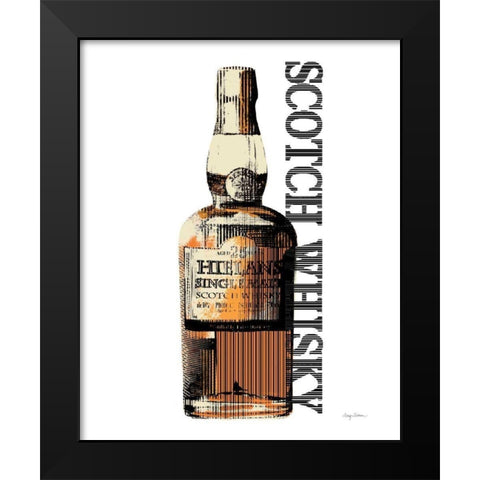 Scotch Whisky Black Modern Wood Framed Art Print by Tillmon, Avery